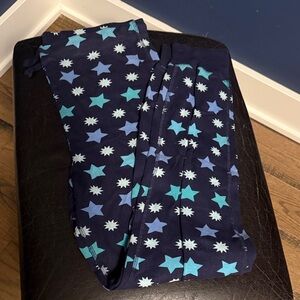 Primary Navy Star-Print Pajama Pants with Blue & Turquoise Stars